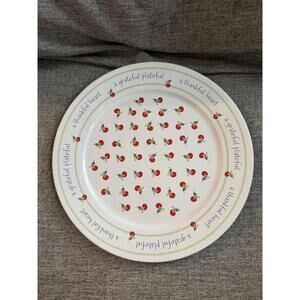 Hallmark Grateful Plateful 12” Serving Plate Cherries Inscription Vintage